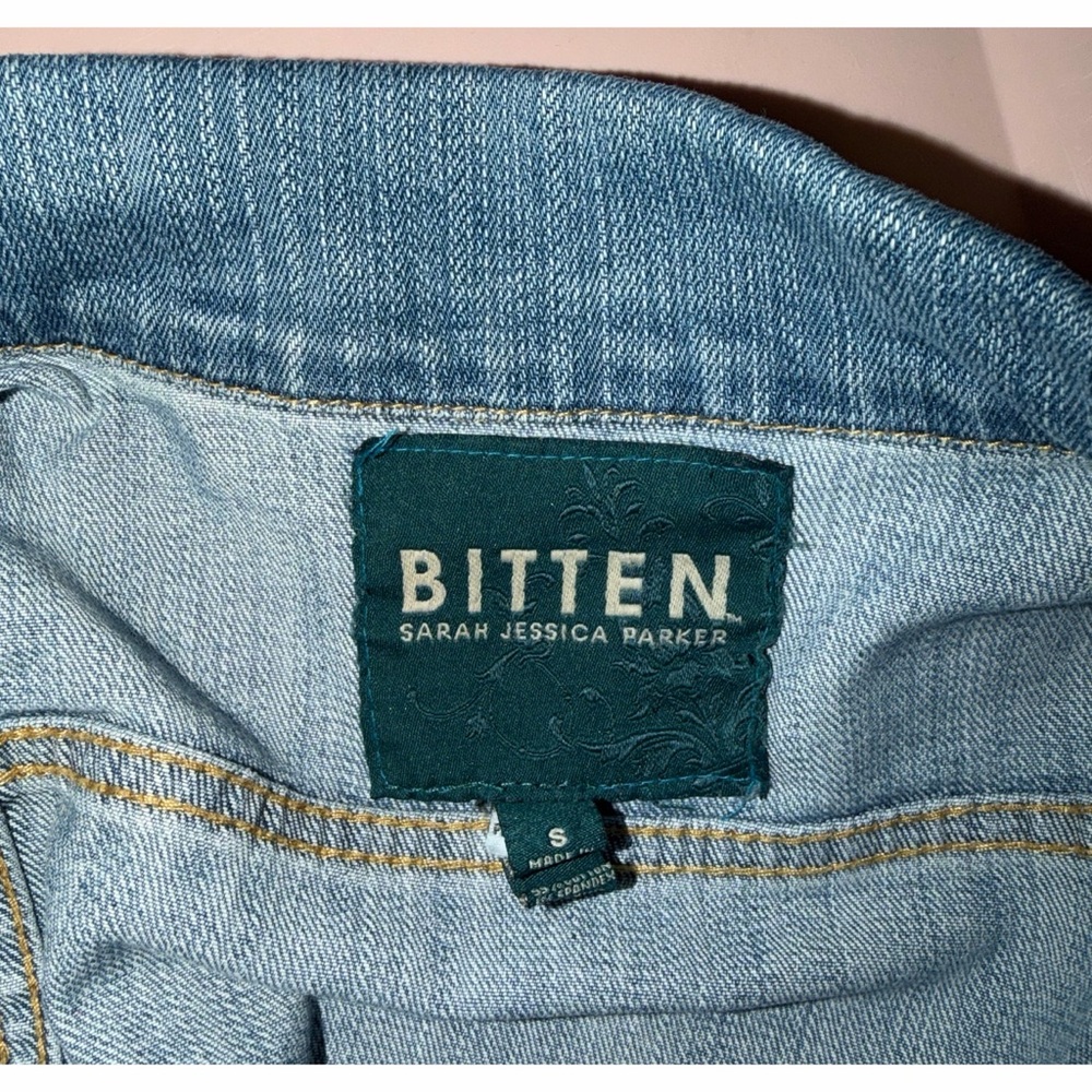 🩵 Cute Y2K Bitten by Sarah Jessica Parker Jean Jacket - Picture 7 of 8